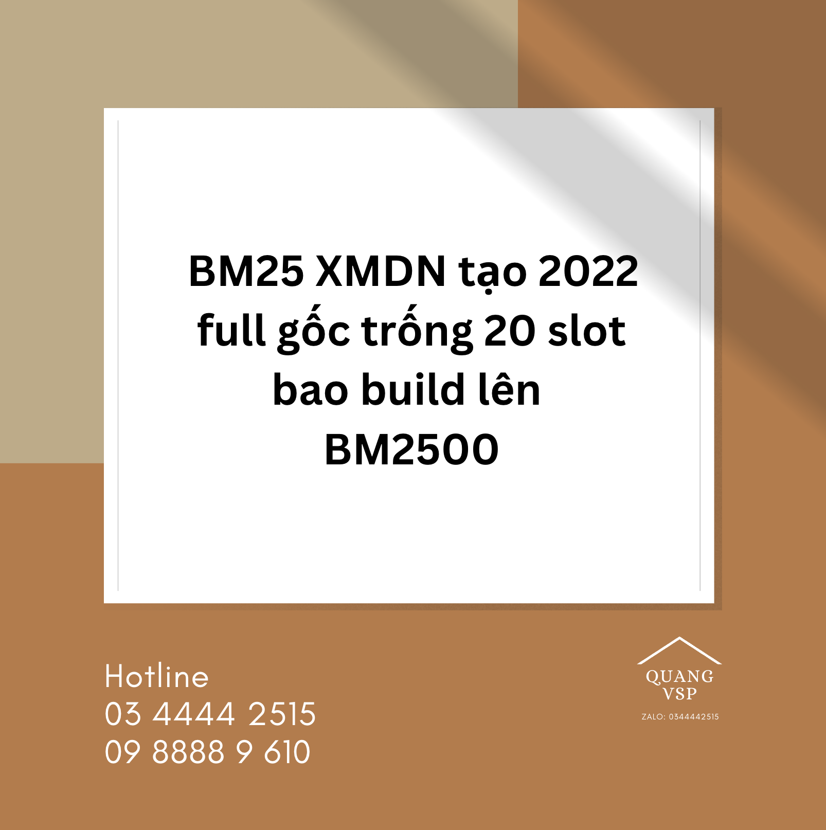 Cung cấp bm25 xmdn tạo 2022 full gốc trống 20 slot build lên BM2500 agency