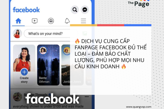 DỊCH VỤ CUNG CẤP FANPAGE FACEBOOK ĐỦ THỂ LOẠI – ĐẢM BẢO CHẤT LƯỢNG, PHÙ HỢP MỌI NHU CẦU KINH DOANH