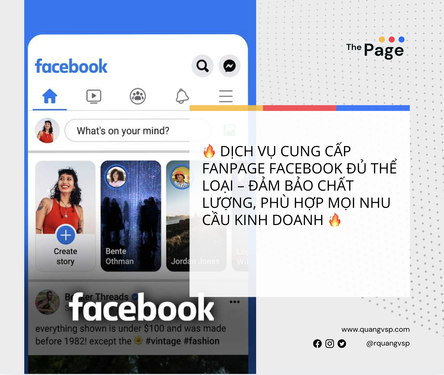 DỊCH VỤ CUNG CẤP FANPAGE FACEBOOK ĐỦ THỂ LOẠI – ĐẢM BẢO CHẤT LƯỢNG, PHÙ HỢP MỌI NHU CẦU KINH DOANH